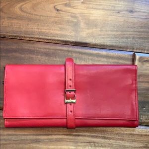 Travel Jewelry case-red leather
